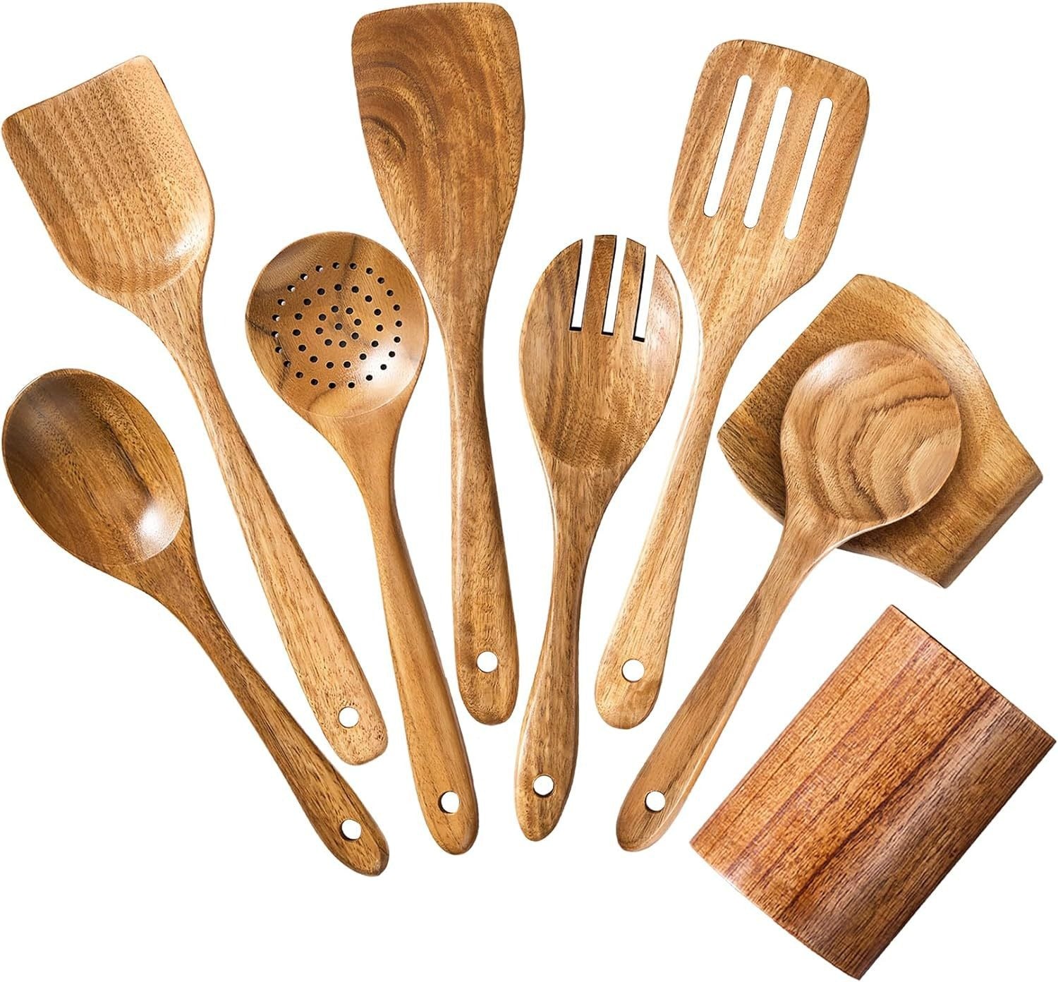 9 Piece Wooden Utensil Set