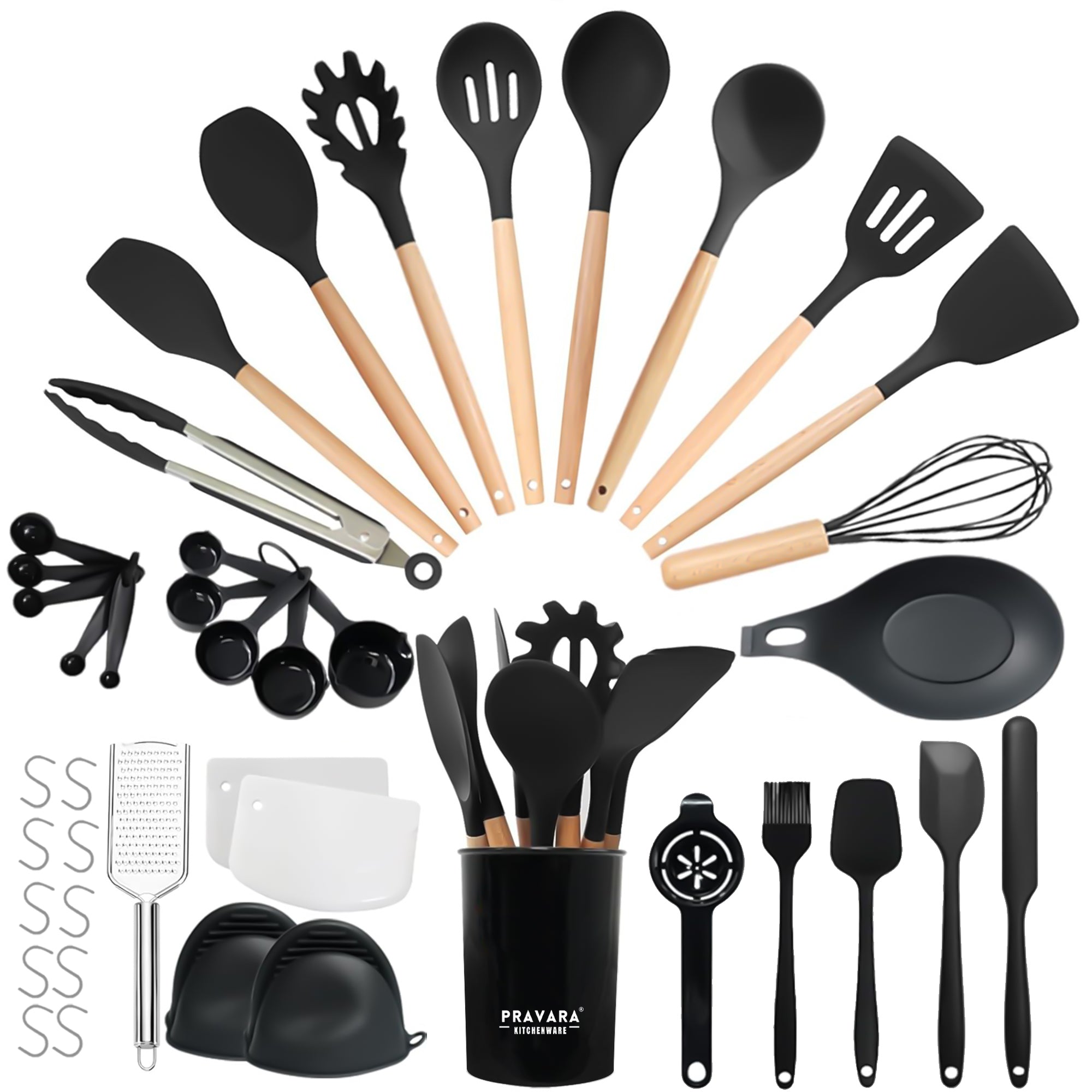 Pravara 42 Piece Kitchen Utensils Set