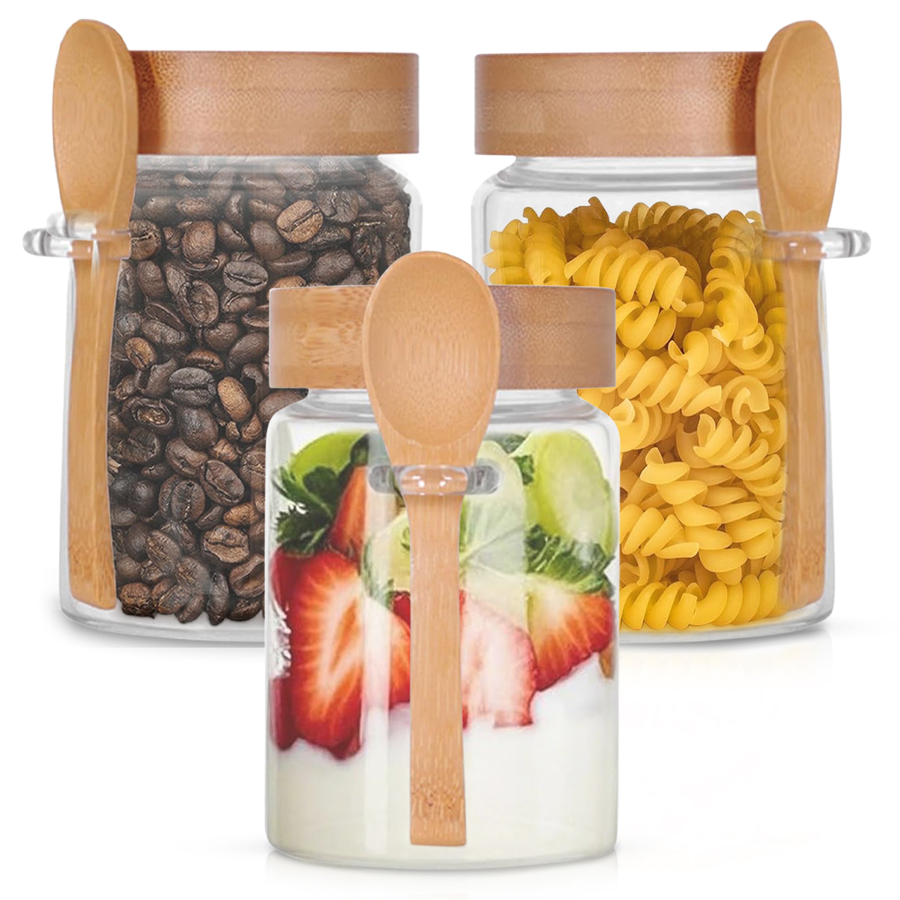 3 Set Glass Storage Jar Set