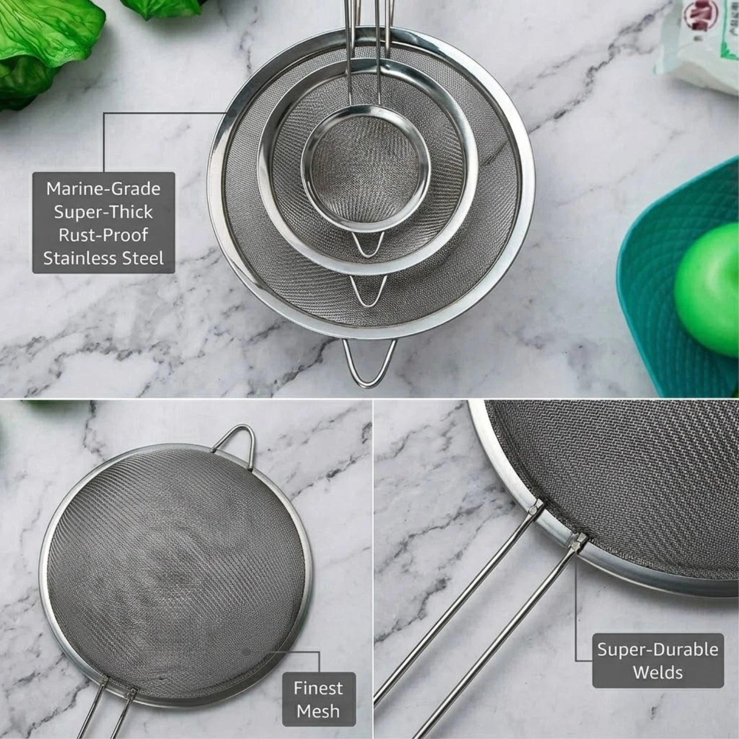 3 Piece Sieve Set