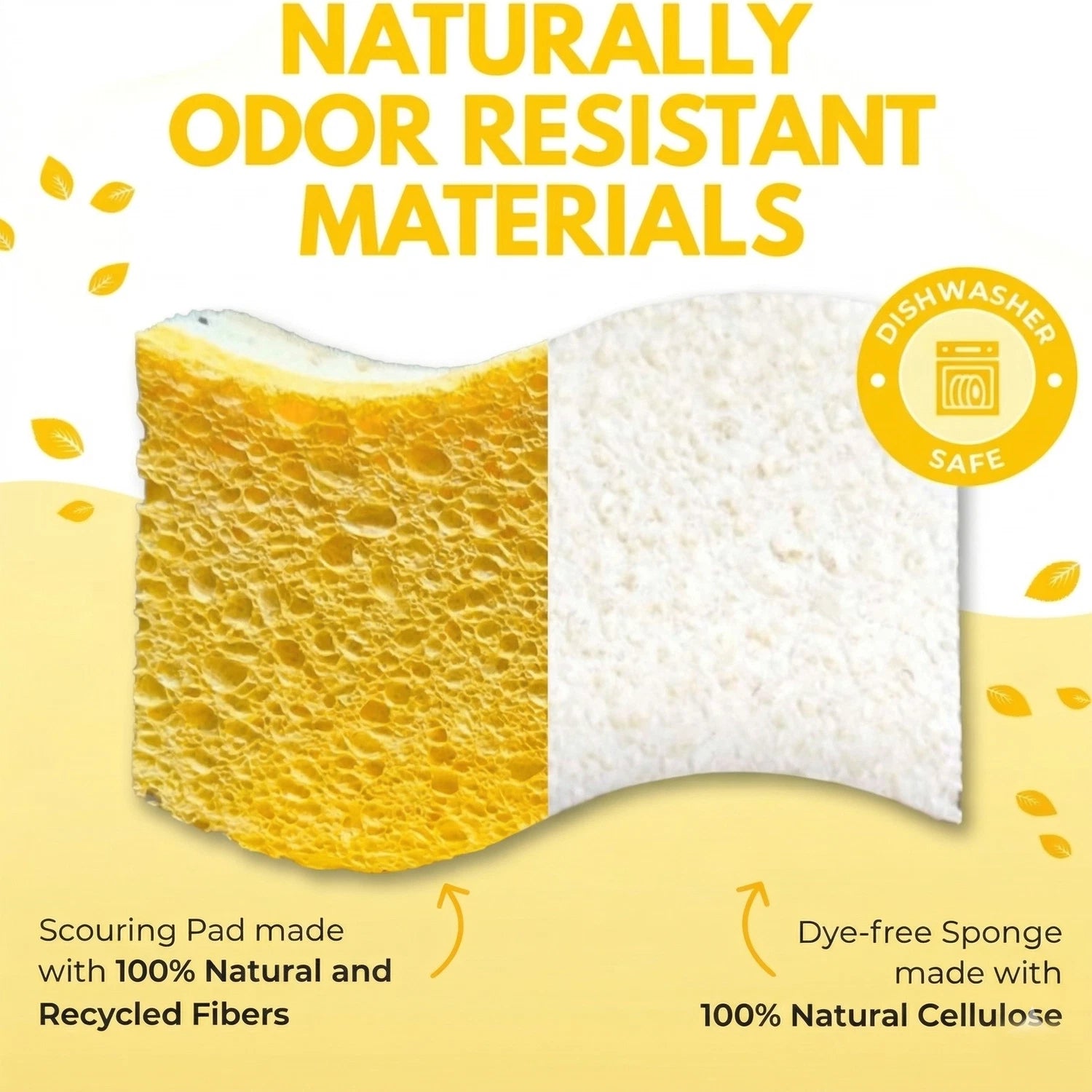 6Pcs Natural Kitchen Sponges