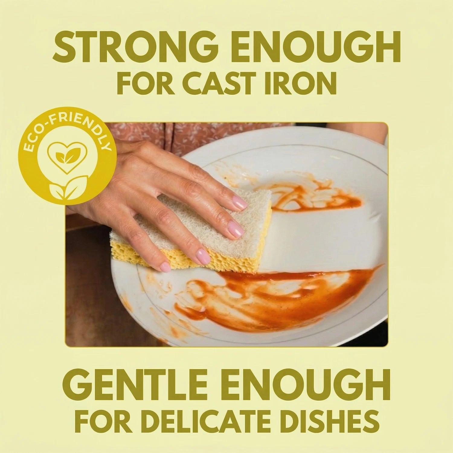 6Pcs Natural Kitchen Sponges